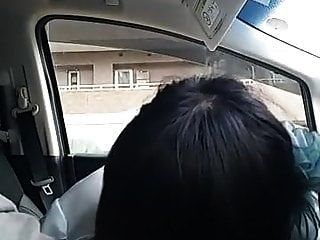 जापानी शौकिया कार Blowjob